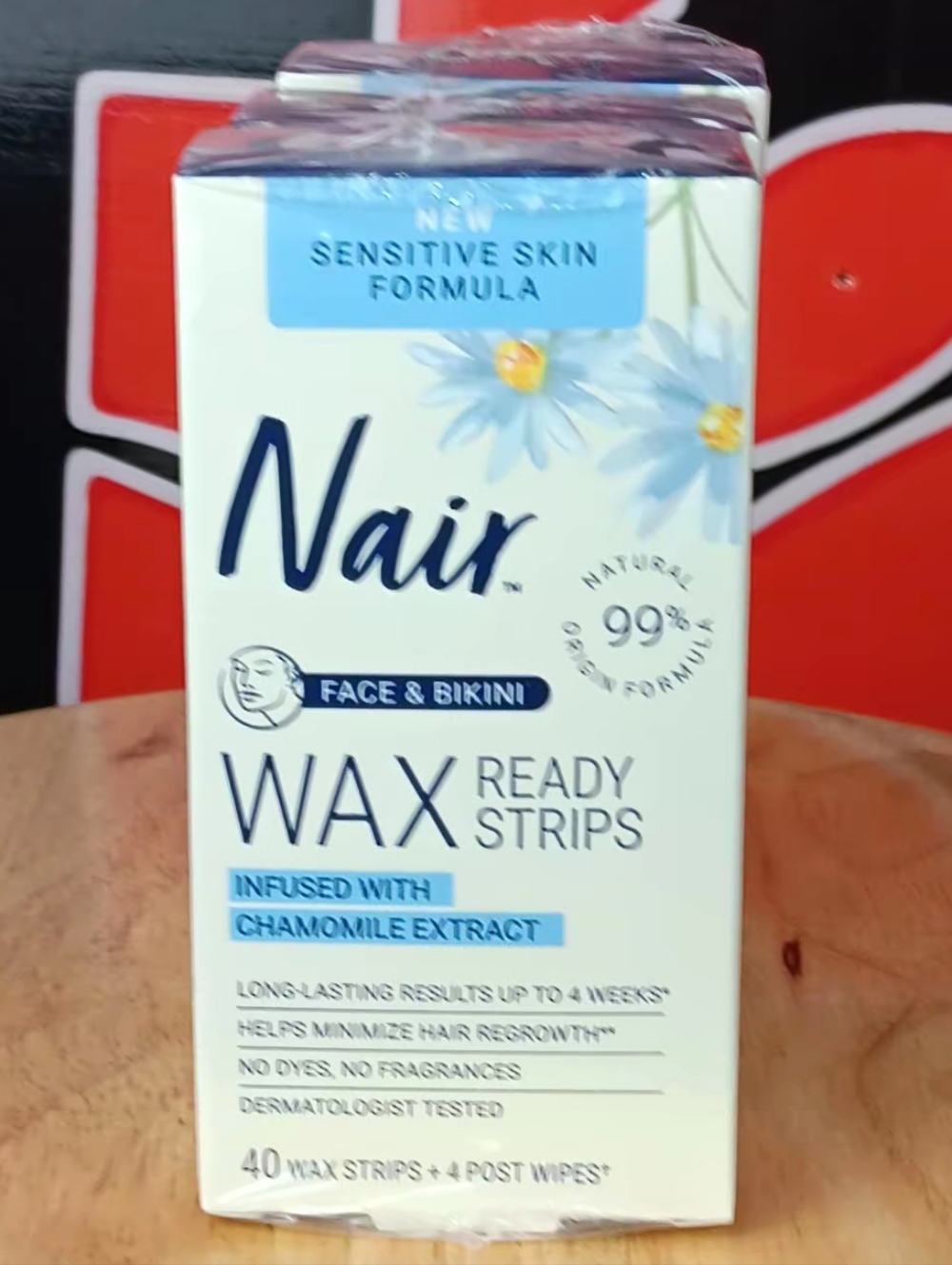3pk For $5 Nair Wax Ready Strips - Face & Bikini, Chamomile (Light Cream) - Picture 2 of 8